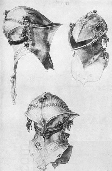 Albrecht Durer Side, Front, and Back View of a Helmet China oil painting art